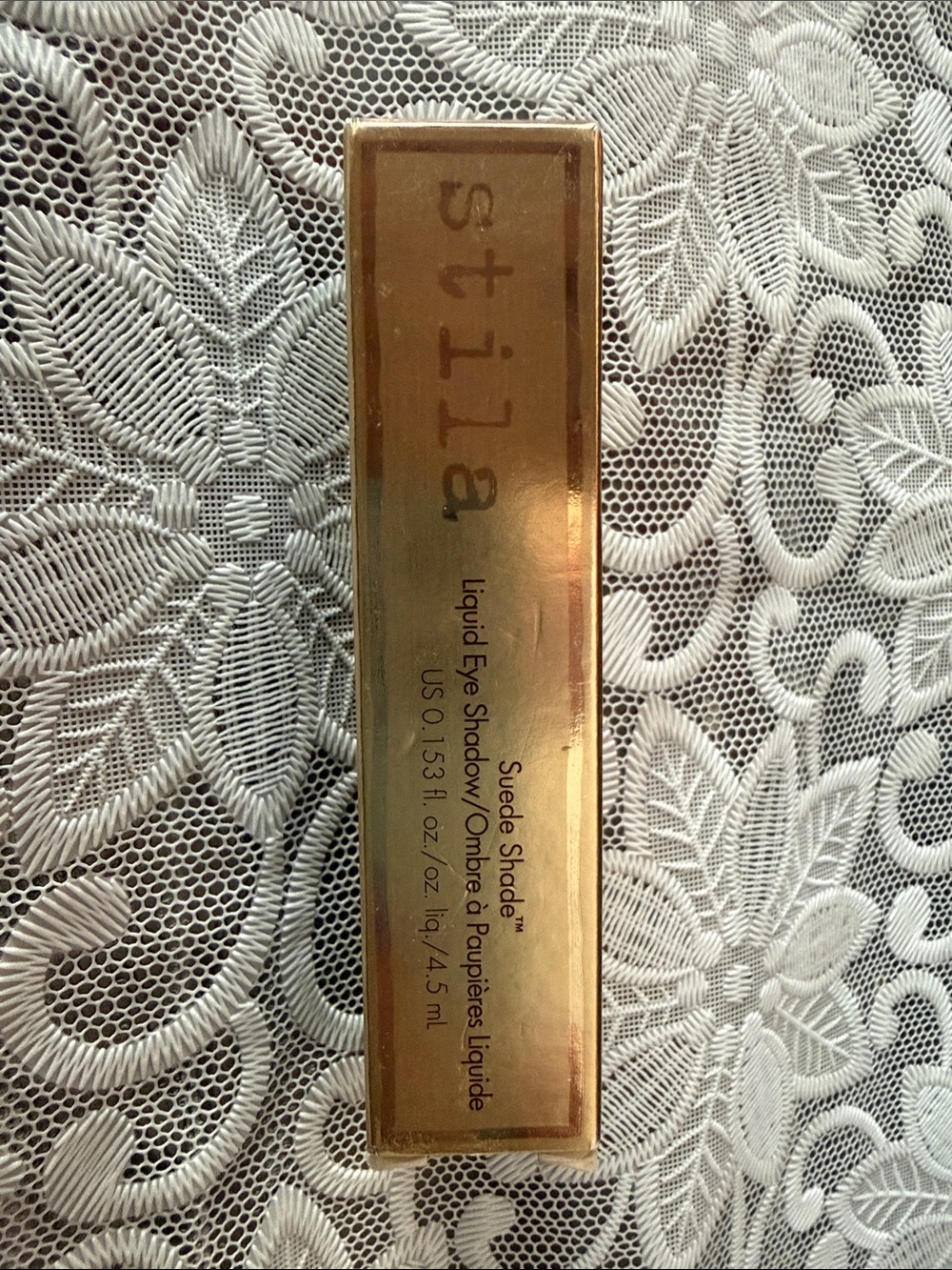 NIB Stila Suede Shade Liquid Eye Shadow Full Size sheer pewter